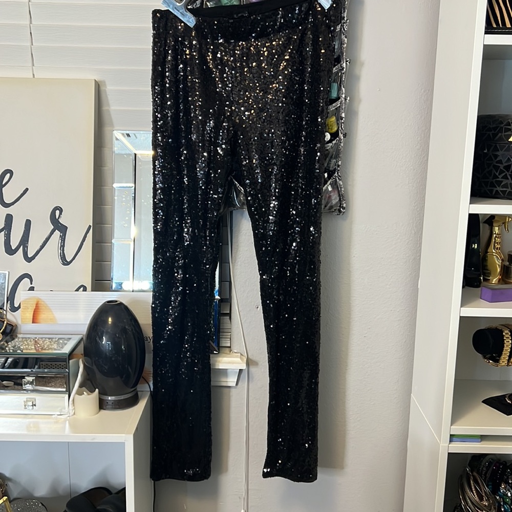 Black sequins tights